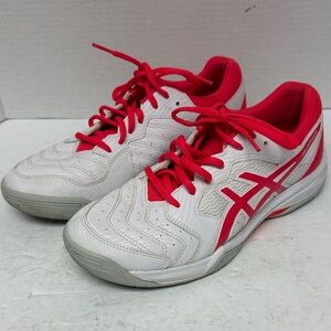 Asics White and Hot Pink Trainers